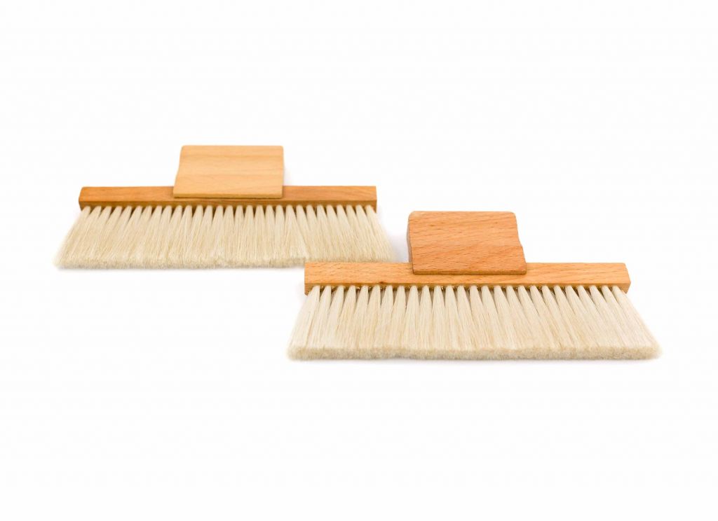 Kartáč s rukojetí kozí srst 15cm, 2 ř
